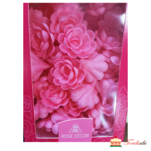 Tordiabi vahvlidekoor roosad keskmised roosid 50 tk