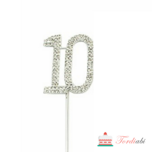 Tordiabi topper metallist number 10