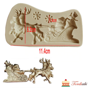 Tordiabi jõuluvana saaniga silikoonvorm