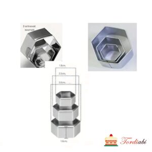 Tordiabi metallvormid kuusnurk 3 tk