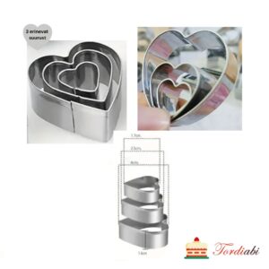 Tordiabi metallvormid südamed 3 tk