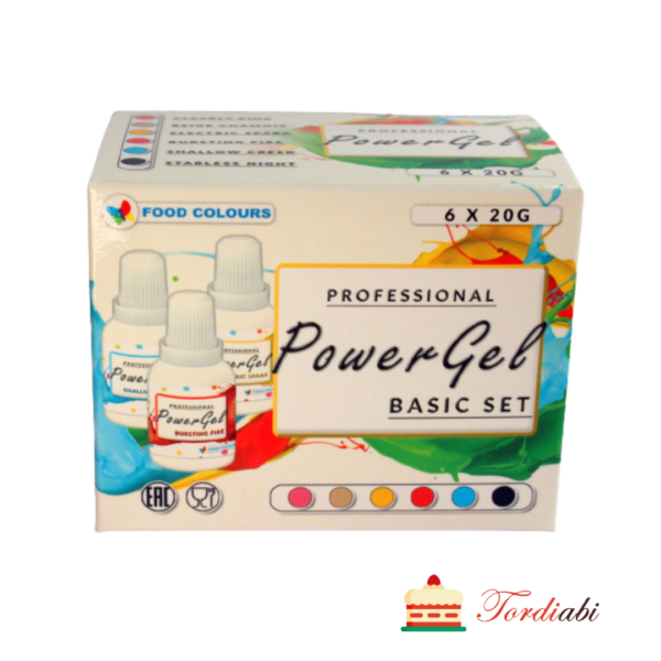 Tordiabi powergel professional basic toiduvärvide komplekt