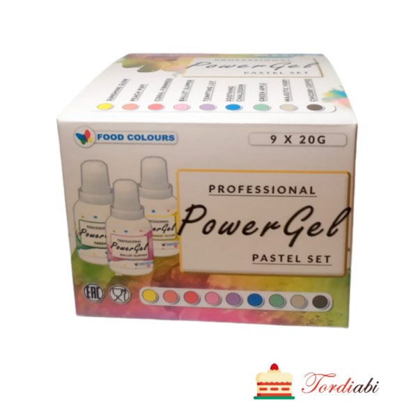 Tordiabi powergel professional pastell toiduvärvide komplekt