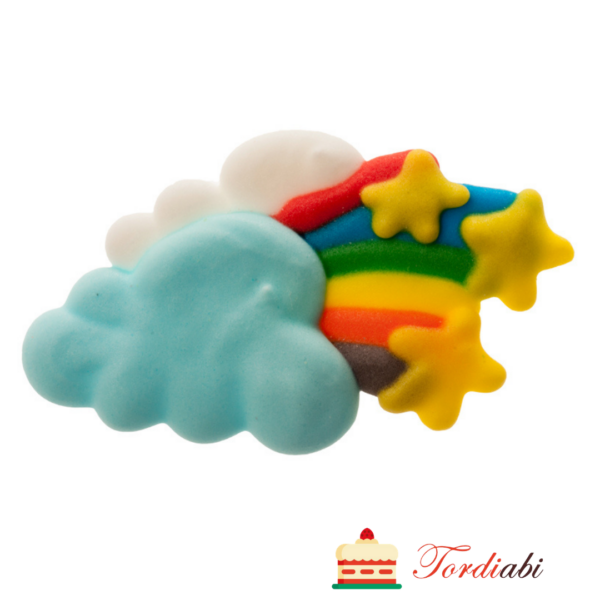 Tordiabi 2D suhkrudekoor vikerkaar ja pilv