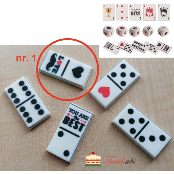 Tordiabi suhkrudekoor mängurile, DOMINO klots nr. 1