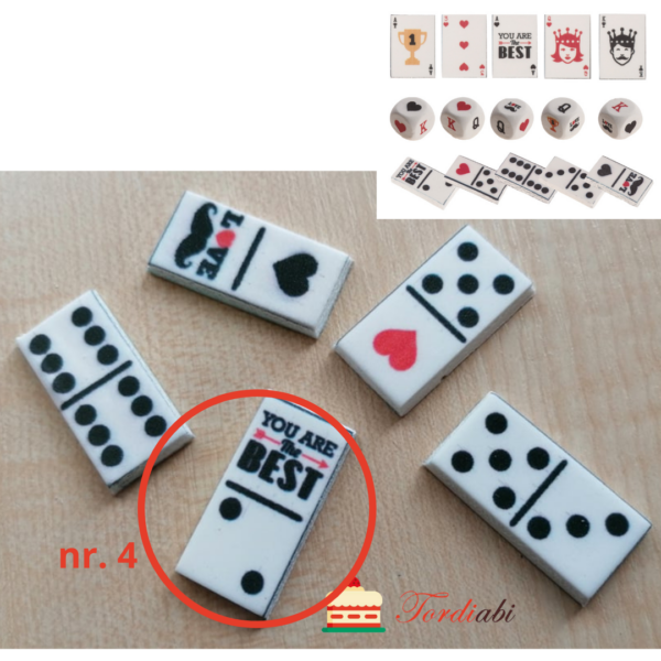 Tordiabi suhkrudekoor mängurile domino klots nr 4