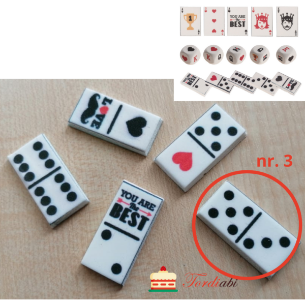 Tordiabi suhkrudekoor mängurile domino klots nr. 3