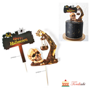 Tordiabi halloweeni topper pealuuga