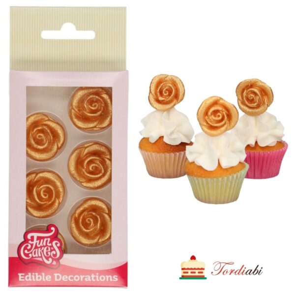 Tordiabi kuldsed roosid martsipanist FunCakes