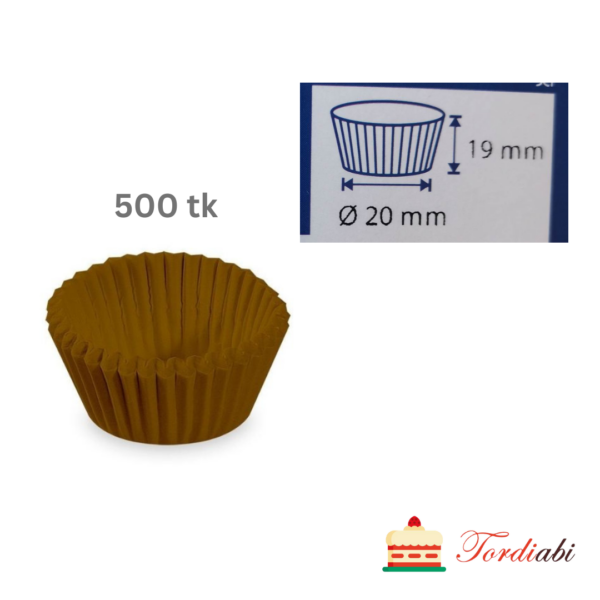 Tordiabi mini-muffinivormid pruunid 500 tk