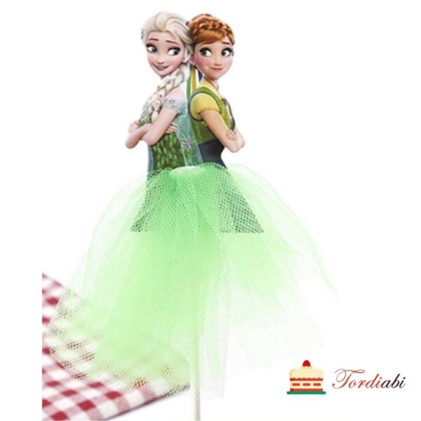 Tordiabi topper Frozen Anna ja Elsa