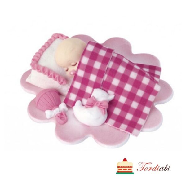 Tordiabi magav beebi roosa ruudulise teki all