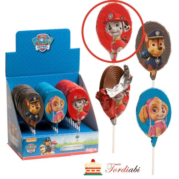 Tordiabi Paw Patrol käpapatrull šokolaadist topper pulgakomm
