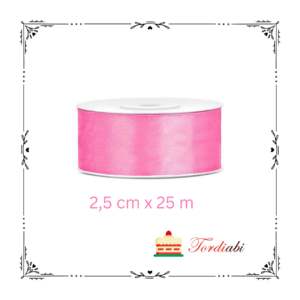 Tordiabi roosa satiinist pael 25 mm