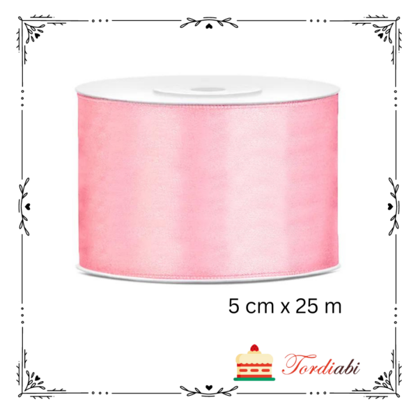 Tordiabi roosa satiinist pael laius 5 cm
