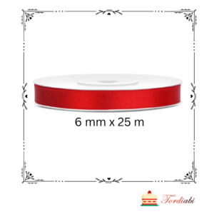 Tordiabi punane satiinist pael 6 mm