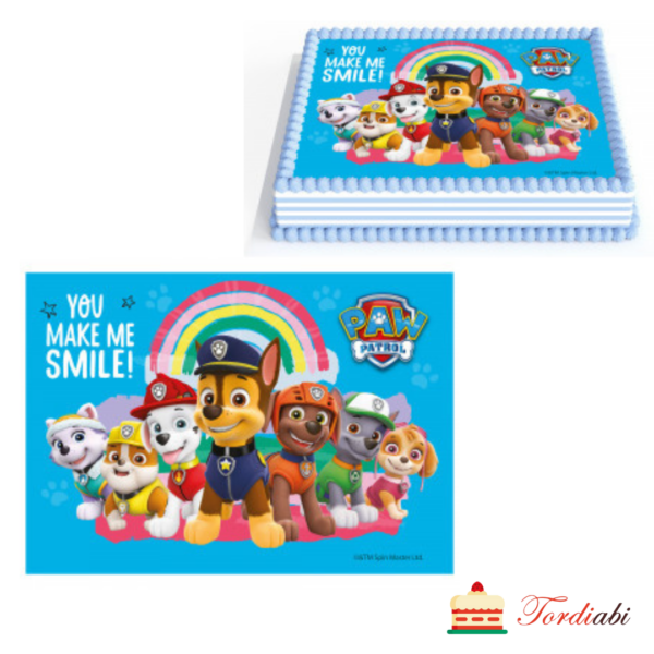 Tordiabi Paw patrol käpapatrullid tordipilt kandiline