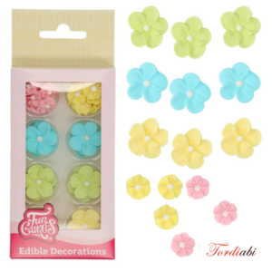 Tordiabi pisikesed pastelsed lilleõied 32 tk FunCakes