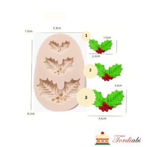 Tordiabi silikoonvorm pressvorm iileksi lehed jõululehed