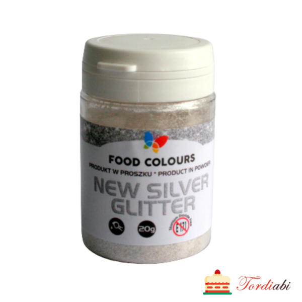 Tordiabi sädelev hõbedane pulber toiduvärv new silver glitter
