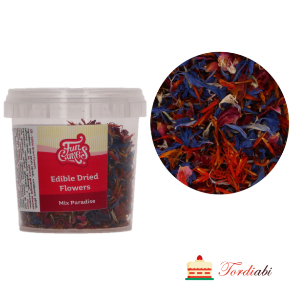 Tordiabi kuivatatud lillede kroonlehed Paradise mix FunCakes