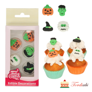 Tordiabi Halloweeni suhkrudekoorid 12 tk FunCakes