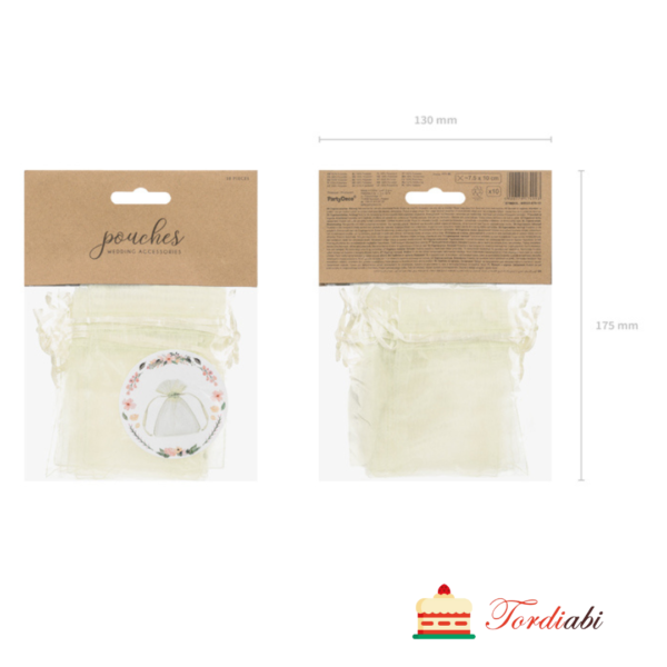 Tordiabi kreemikad organza kotikesed