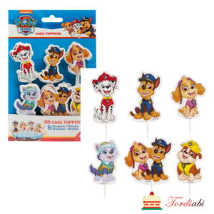 Tordiabi käpapatrullid paw patrol topperid muffinitele 30 tk