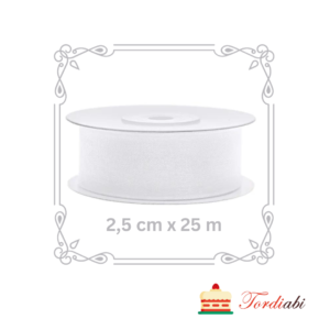 Tordiabi valge sifoonpael 2,5 cm x 25 m