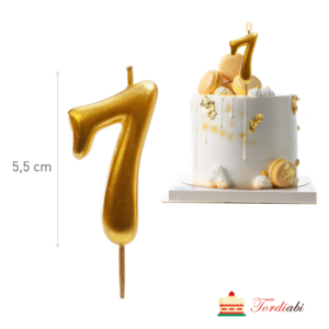 Tordiabi kuldne tordiküünal number 7