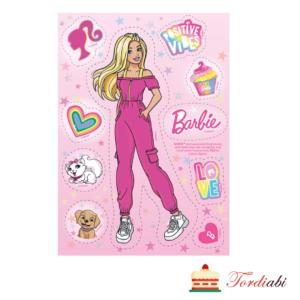 Tordiabi Barbie eellõigatud siluett dekoorid söödaval paberil