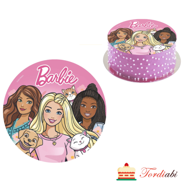 Tordiabi Barbie vahvlipilt tordipilt ümmargune