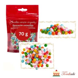 Tordiabi värvilised suhkrupärlid 70 g