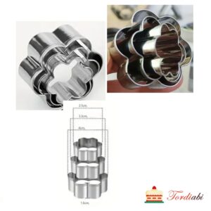 Tordiabi metallvormid lill erinevas suuruses 3 tk