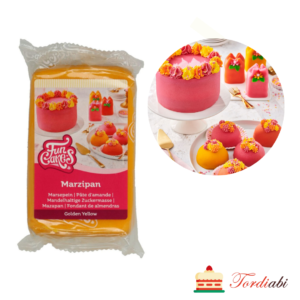Funcakes kuldkollane martsipan golden yellow