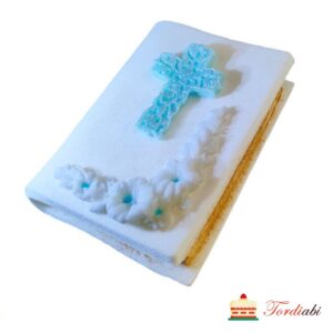 Tordiabi suhkrudekoor poisslapse ristimiseks 3d palveraamat