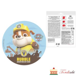 Tordiabi Käpapatrullid Rubble vahvlipilt tordile