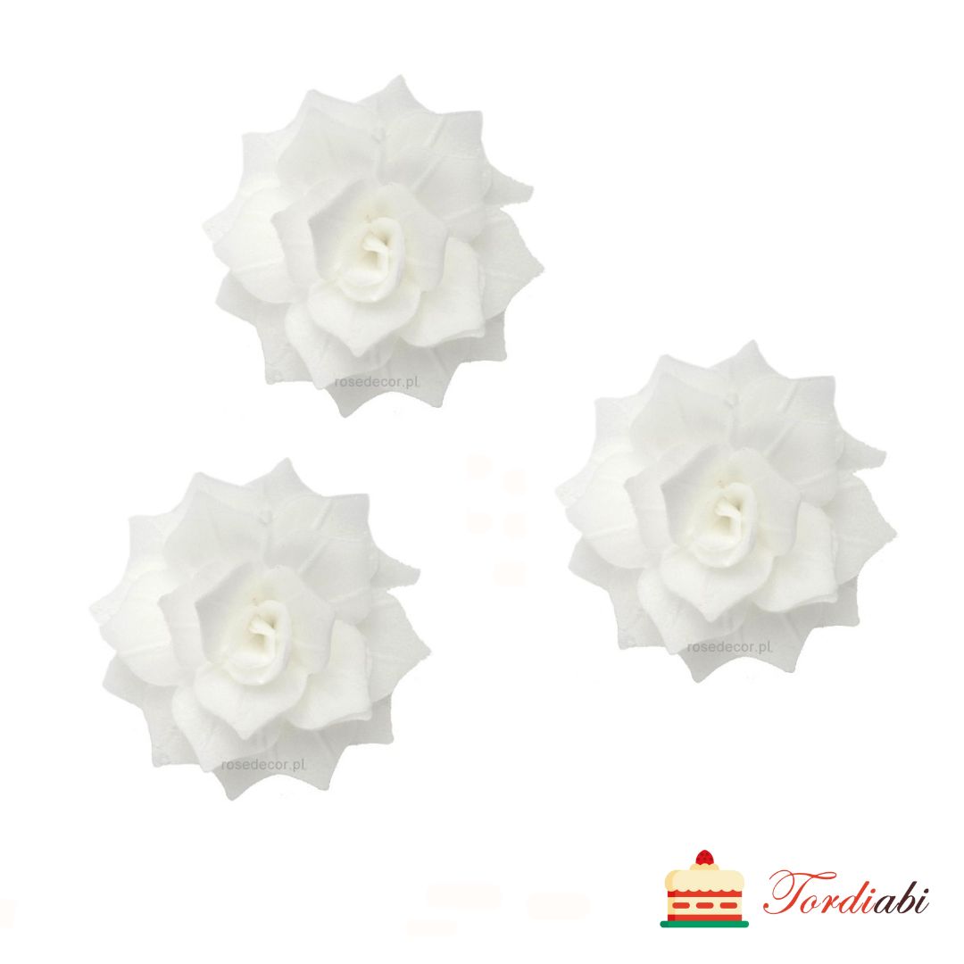 Tordiabi vahvlidekoor valged roosid rosalia 3 tk