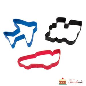 Tordiabi metallvormide komplekt lennuk, vedur, ralliauto wilton