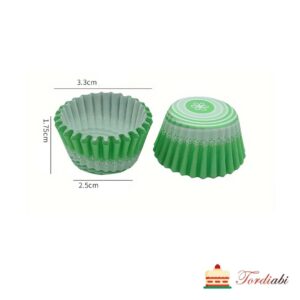 Tordiabi rohelised minimuffini vormid pitsilise servaga