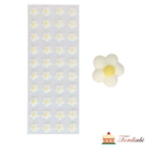 Tordiabi suhkrudekoor pisikesed valged lilleõied kollase südamikuga