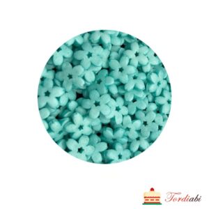 Tordiabi suhkrupuiste türkiissinised pisikesed lillekesed