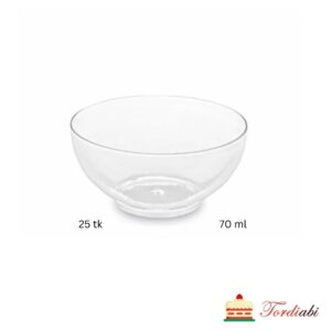 Tordiabi läbipaistvad mini desserditopsid snäkitopsid